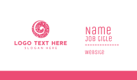 Pink Nature Circle Business Card Image Preview