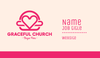 Pink Burger Love Heart Business Card Image Preview