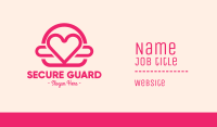 Pink Burger Love Heart Business Card Image Preview