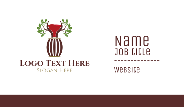 Organic Wine Barrel Business Card Design Image Preview