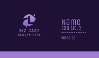 Purple Liquid Letter L Business Card Image Preview