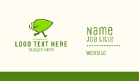 Eco Running Moving Leaf Business Card Image Preview