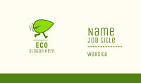 Eco Running Moving Leaf Business Card Image Preview