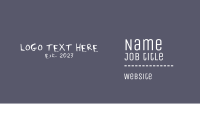 Handwritten Text Business Card Design