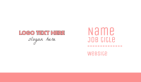 Beauty & Feminine Text Font Business Card Image Preview