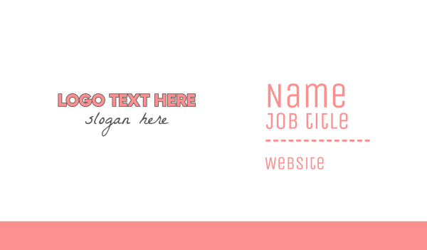 Beauty & Feminine Text Font Business Card Design Image Preview