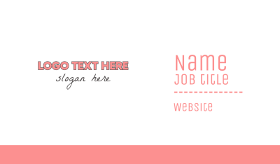Beauty & Feminine Text Font Business Card Image Preview