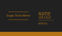 Golden Elegant Wordmark Business Card Image Preview