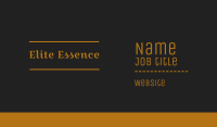 Golden Elegant Wordmark Business Card Image Preview