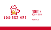 Beer Drink Love Heart Business Card Image Preview