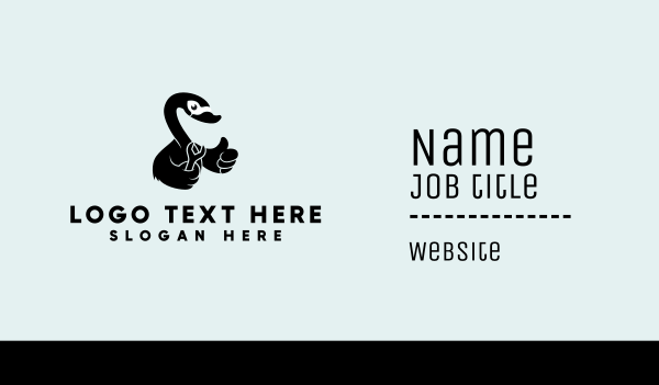 Mechanic Duck Business Card Design Image Preview