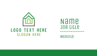 Green Roof Outline Business Card Design