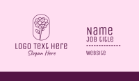 Minimal Flower Emblem  Business Card Image Preview
