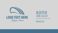 Minimalist Blue Wave Business Card Image Preview