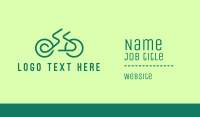 Minimal Green Bicycle Business Card Image Preview