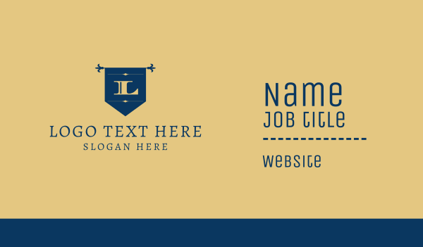 Classic Banner Lettermark  Business Card Design Image Preview