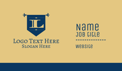 Classic Banner Lettermark  Business Card