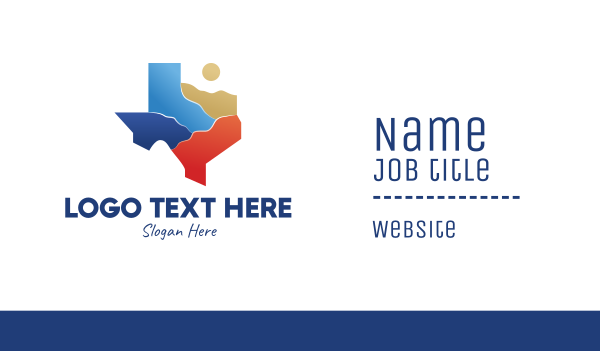 Texas State Map Business Card Design Image Preview
