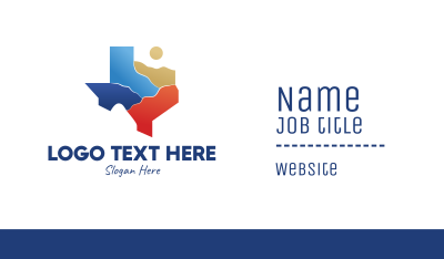 Texas State Map Business Card Image Preview
