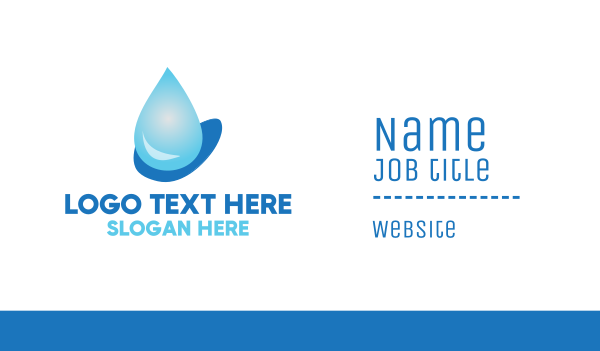 Water Drop Business Card Design Image Preview