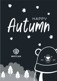 Bear in Autumn Flyer Design