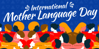 Abstract International Mother Language Day Twitter post Image Preview