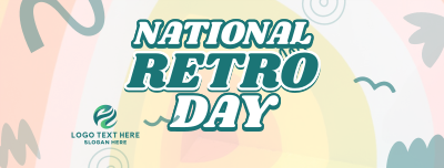 Swirly Retro Day Facebook cover Image Preview