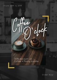 Coffee O'clock Flyer Design