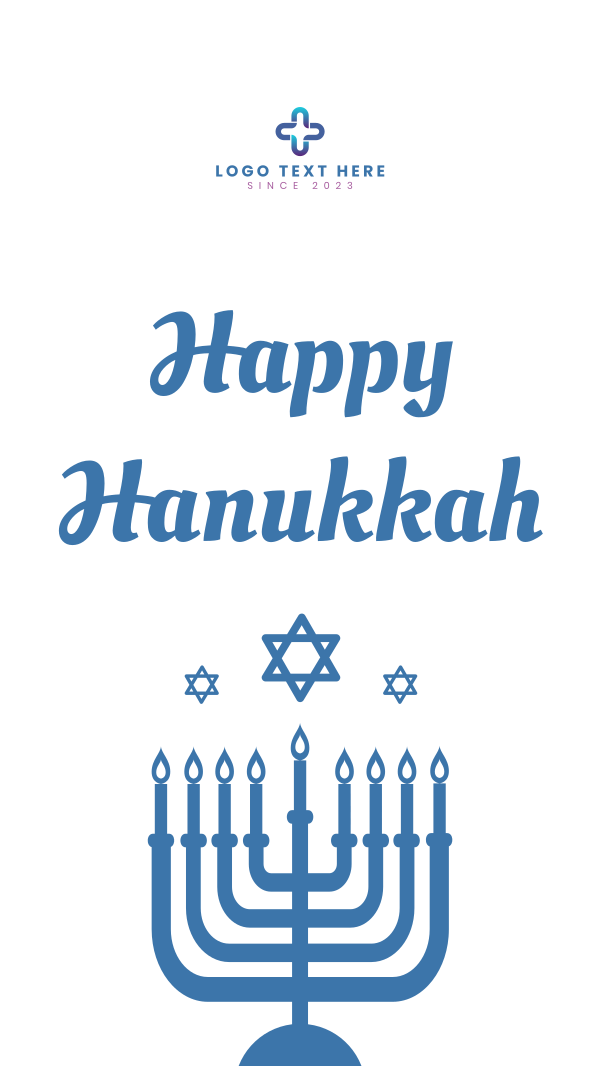 Wishing Happy Hanukkah Instagram Story Design Image Preview