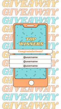 Comical Giveaway Winners Instagram Story Design