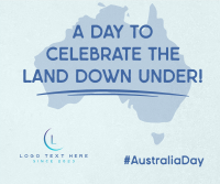Australian Day Map Facebook Post Design