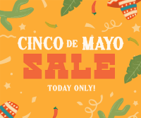 Cinco De Mayo Confetti Sale Facebook Post Design