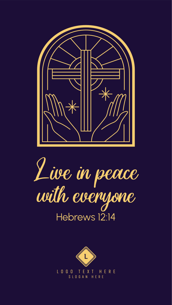 Peace Bible Verse Instagram Story Design Image Preview