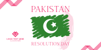 Pakistan Day Brush Flag Twitter post Image Preview