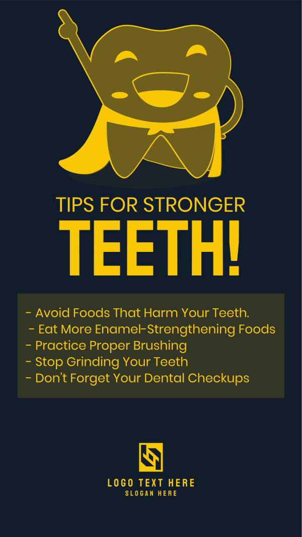 Stronger Teeth Instagram Story Design Image Preview