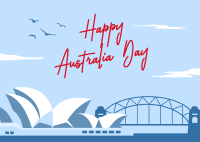 Happy Australia Day Postcard Image Preview