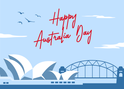 Happy Australia Day Postcard Image Preview