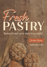 Rustic Pastry Bakery Poster Design