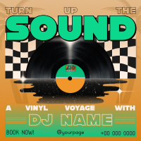 Nostalgic DJ Vinyl  Instagram Post Design