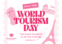 World Tourism Day Promo Postcard Image Preview