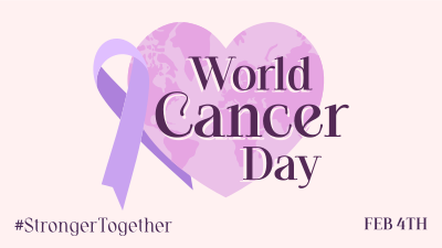 World Cancer Day Heart Facebook event cover Image Preview