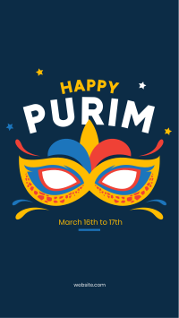Purim Mask Instagram Story Design