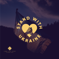 Stand with Ukraine Linkedin Post Design