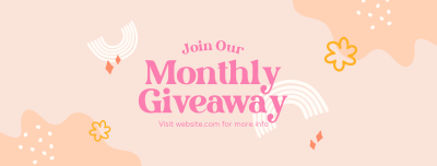 Monthly Giveaway Facebook cover Image Preview