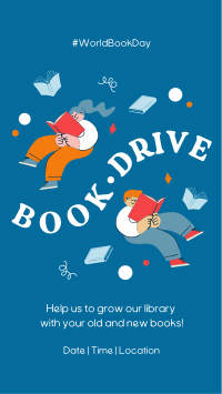 Donate Books, Fill Hearts TikTok Video Design