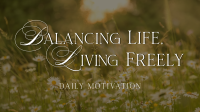 Balanced Life Motivation Facebook Event Cover Design