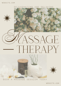 Sophisticated Massage Therapy Poster Design