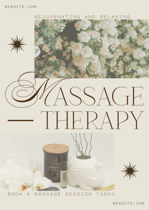 Sophisticated Massage Therapy Poster Image Preview