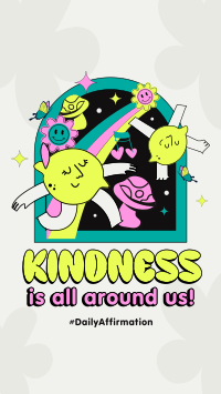 Cute Kindness Everywhere TikTok Video Design