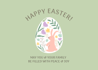 Colorful Easter Egg Postcard Design